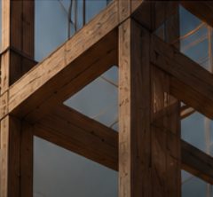 Timber framing on a large build