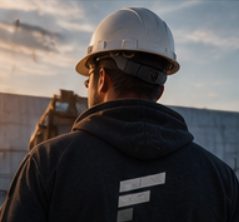 Contractor in a hard hat